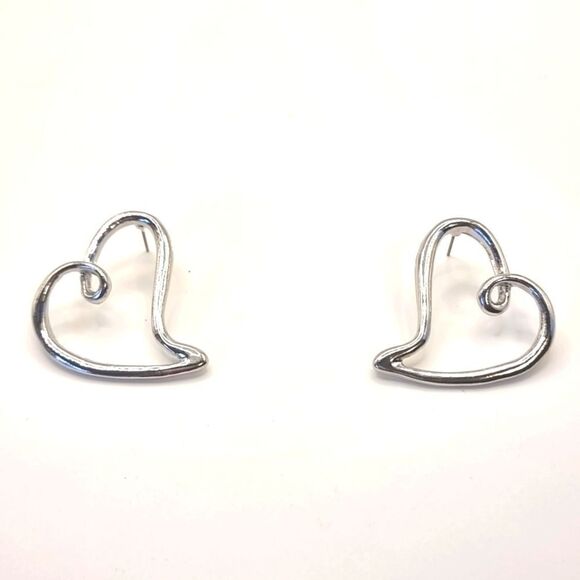 New ZARA open heart silver earrings - Picture 5 of 11